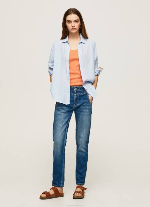 Pepe Jeans Carey Midrise Relaxed Fit Jeans Women Denim Z22X80