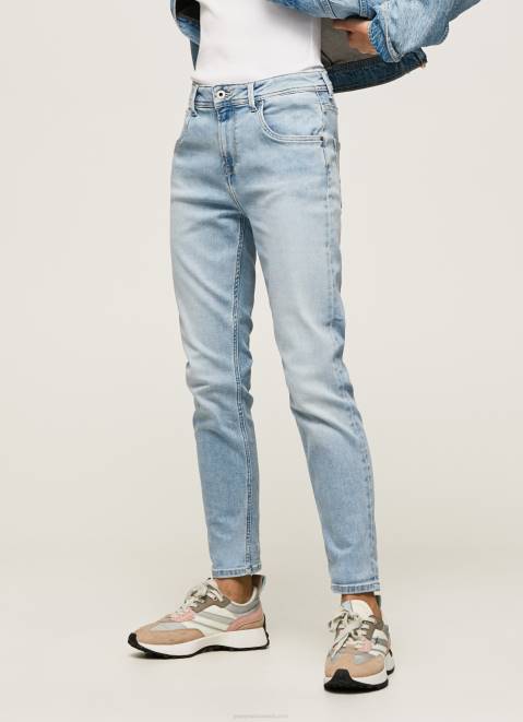 Pepe Jeans Violet High Waisted Relaxed Fit Jeans Women Denim Z22X85