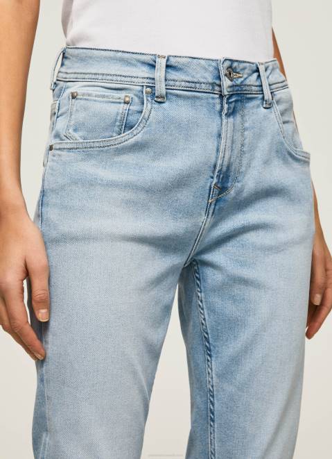 Pepe Jeans Violet High Waisted Relaxed Fit Jeans Women Denim Z22X85