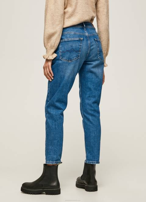 Pepe Jeans Violet Mom Carrot Fit High Waist Jeans Women Denim Z22X82