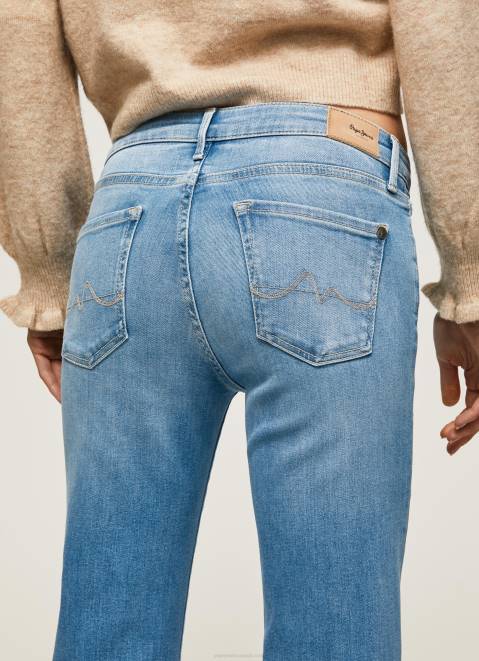 Pepe Jeans Aubrey Midrise Slim Fit Jeans Women Denim Z22X69