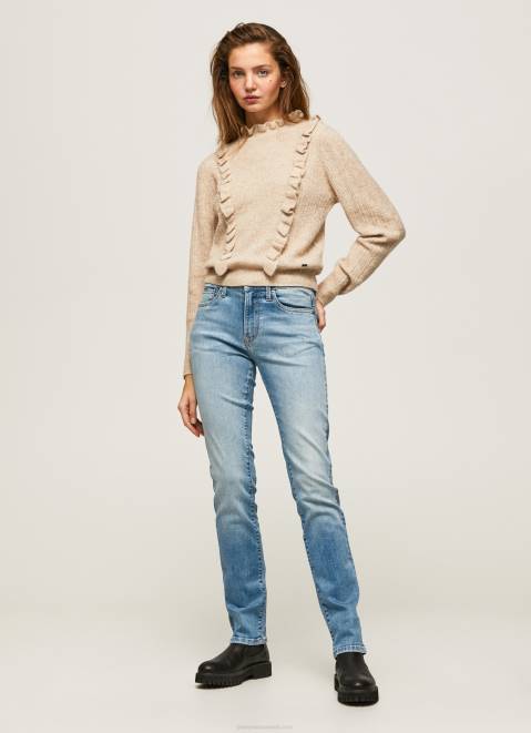 Pepe Jeans Grace High Waisted Slim Fit Jeans Women Denim Z22X67