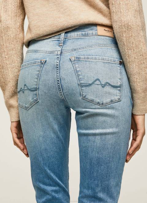 Pepe Jeans Grace High Waisted Slim Fit Jeans Women Denim Z22X67