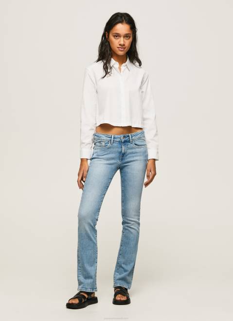 Pepe Jeans Piccadilly Midrise Slim Fit Jeans Women Denim Z22X72