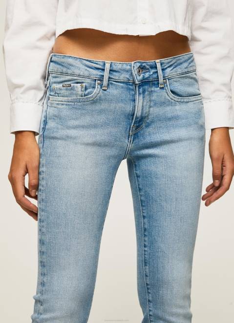 Pepe Jeans Piccadilly Midrise Slim Fit Jeans Women Denim Z22X72