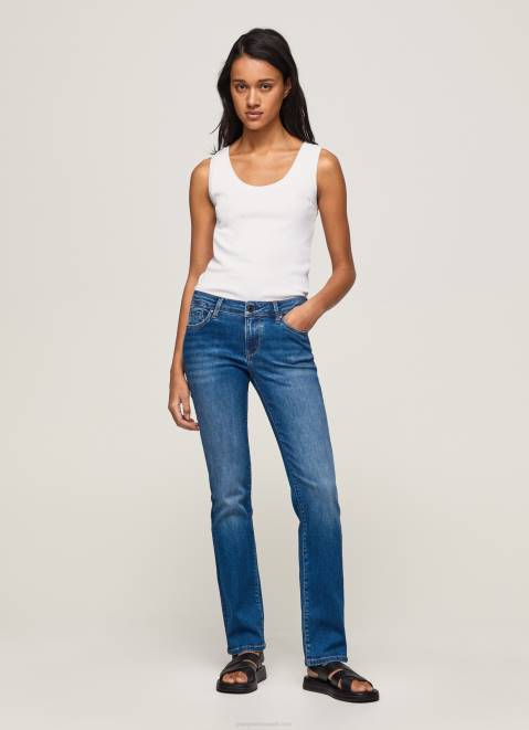 Pepe Jeans Piccadilly Midrise Slim Fit Jeans Women Denim Z22X75