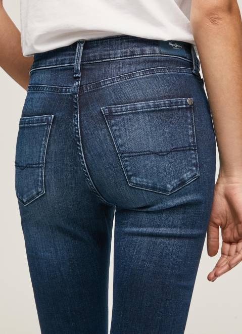 Pepe Jeans Regent High Waisted Skinny Fit Jeans Women Denim Z22X45