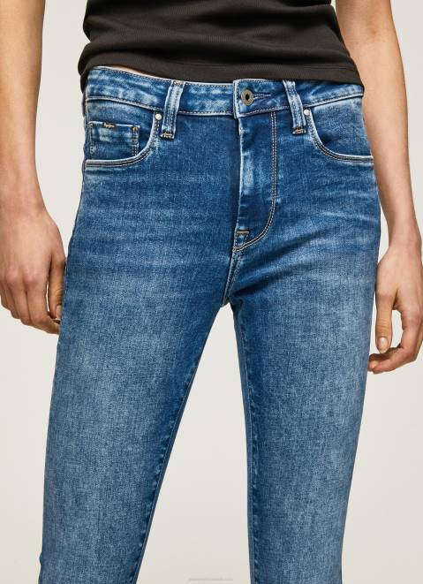 Pepe Jeans Regent High Waisted Skinny Fit Jeans Women Denim Z22X46