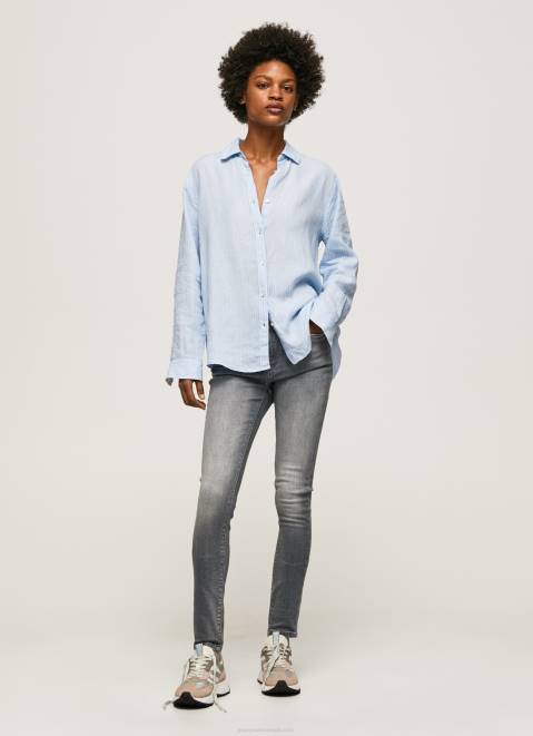 Pepe Jeans Regent High Waisted Skinny Fit Jeans Women Denim Z22X47