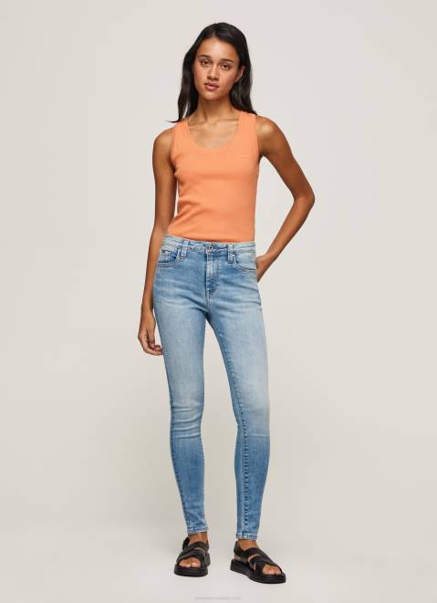 Pepe Jeans Regent High Waisted Skinny Fit Jeans Women Denim Z22X52