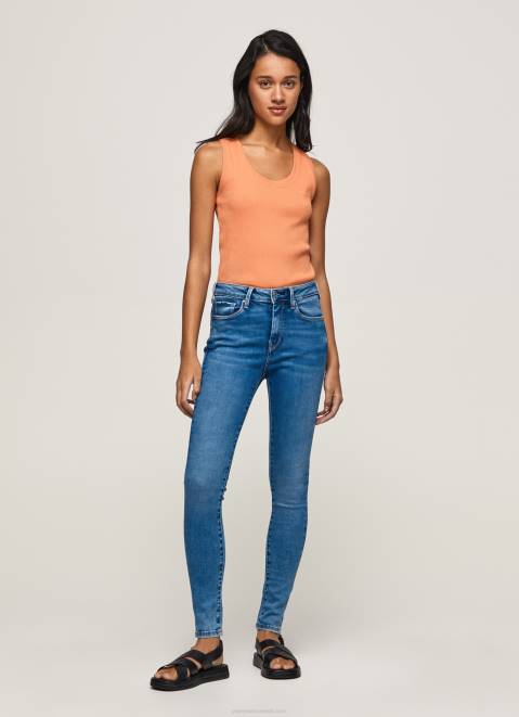 Pepe Jeans Regent Skinny Fit High Waist Jeans Women Denim Z22X58