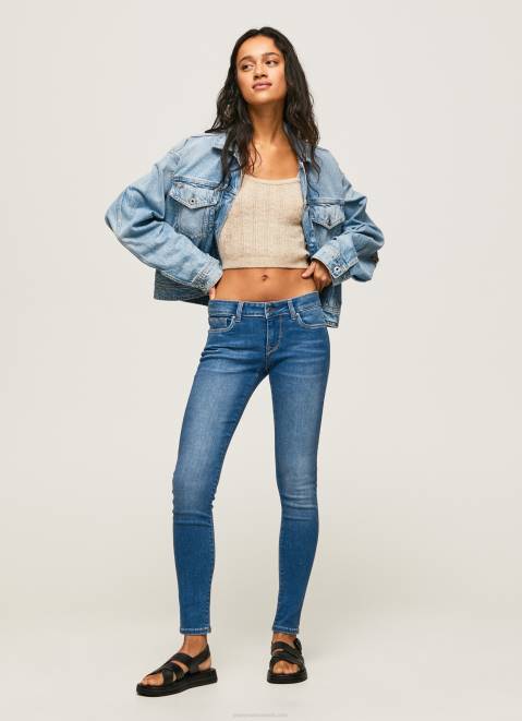 Pepe Jeans Soho Midrise Skinny Fit Jeans Women Denim Z22X48