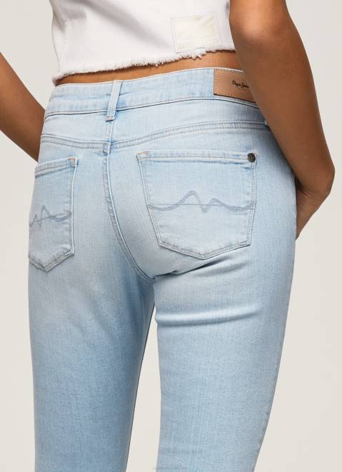 Pepe Jeans Soho Midrise Skinny Fit Jeans Women Denim Z22X53