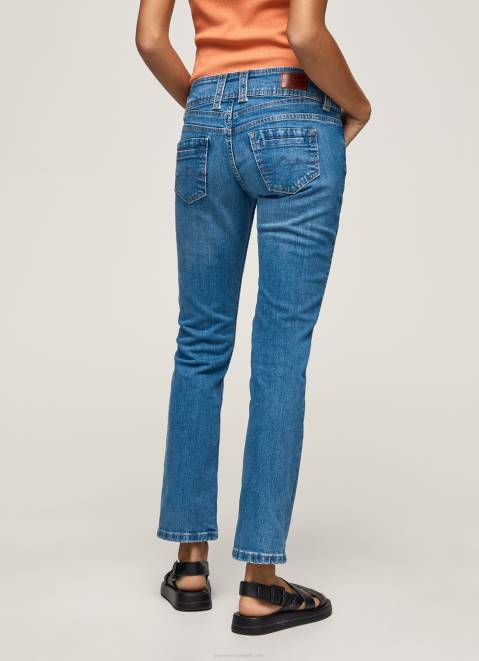 Pepe Jeans Gen Straight Fit Mid Waist Jeans Women Denim Z22X34