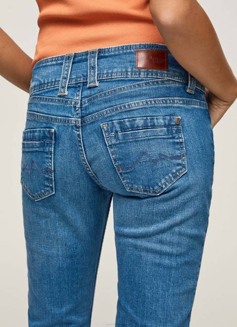 Pepe Jeans Gen Straight Fit Mid Waist Jeans Women Denim Z22X34