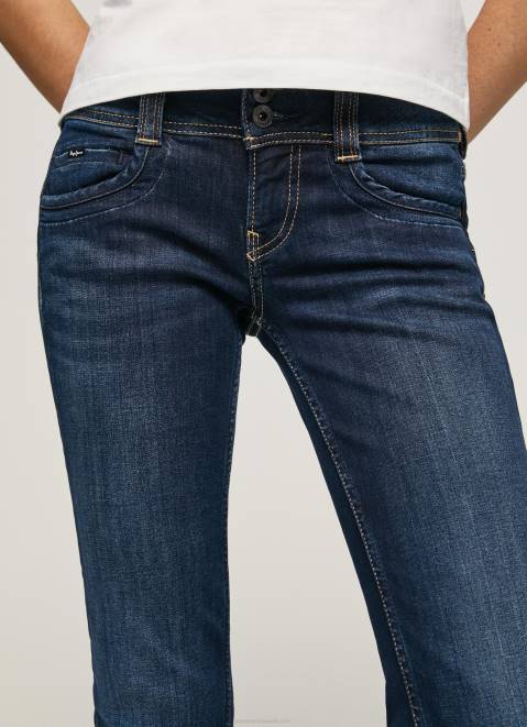 Pepe Jeans Gen Straight Fit Mid Waist Jeans Women Denim Z22X4