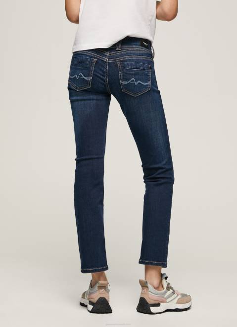 Pepe Jeans Gen Straight Fit Mid Waist Jeans Women Denim Z22X4