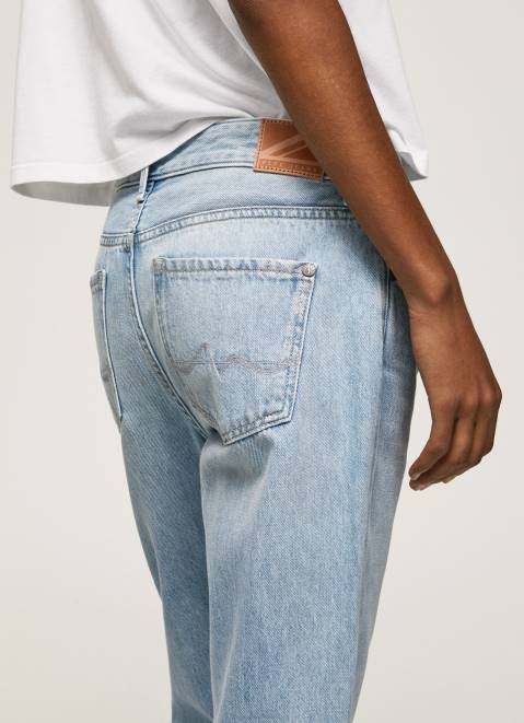 Pepe Jeans Mary High Waisted Regular Fit Jeans Women Denim Z22X19