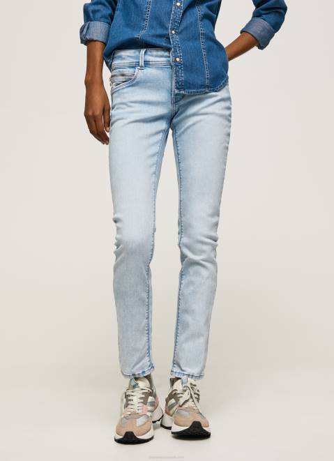 Pepe Jeans New Brooke Midrise Regular Fit Jeans Women Denim Z22X10
