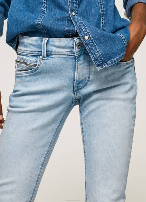 Pepe Jeans New Brooke Midrise Regular Fit Jeans Women Denim Z22X10