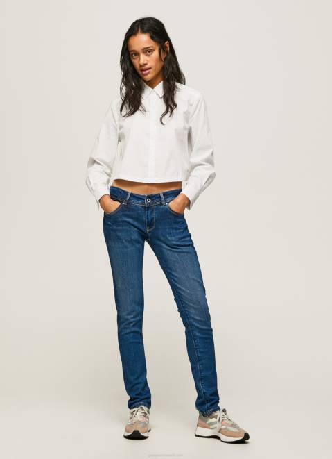 Pepe Jeans New Brooke Midrise Regular Fit Jeans Women Denim Z22X11