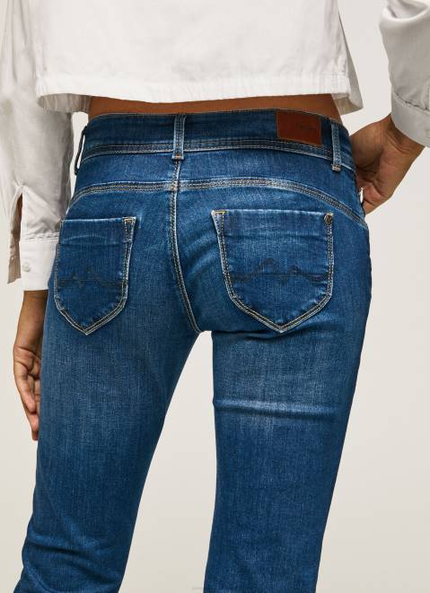 Pepe Jeans New Brooke Midrise Regular Fit Jeans Women Denim Z22X11