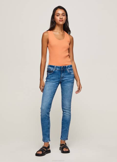 Pepe Jeans New Brooke Midrise Regular Fit Jeans Women Denim Z22X27