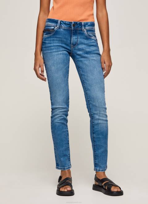 Pepe Jeans New Brooke Midrise Regular Fit Jeans Women Denim Z22X27