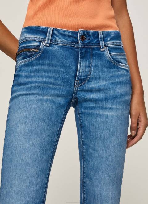 Pepe Jeans New Brooke Midrise Regular Fit Jeans Women Denim Z22X27