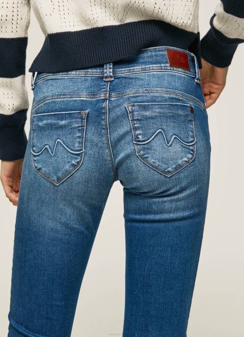 Pepe Jeans New Brooke Midrise Regular Fit Jeans Women Denim Z22X8
