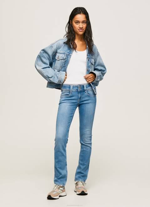 Pepe Jeans New Gen Midrise Regular Fit Jeans Women Denim Z22X13