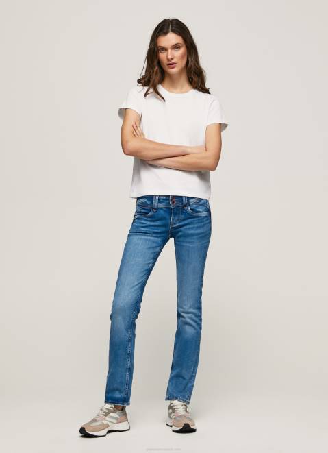 Pepe Jeans New Gen Midrise Regular Fit Jeans Women Denim Z22X14