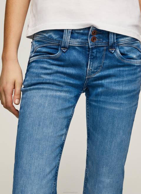 Pepe Jeans New Gen Midrise Regular Fit Jeans Women Denim Z22X14