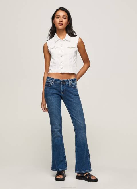 Pepe Jeans New Pimlico Regular Fit Mid Waist Jeans Women Denim Z22X36