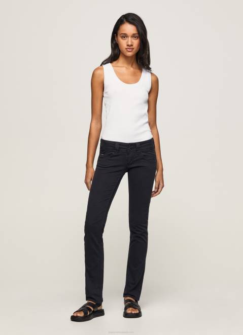 Pepe Jeans Venus Venus Straight Fit Low Waist Jeans Women Black Z22X298
