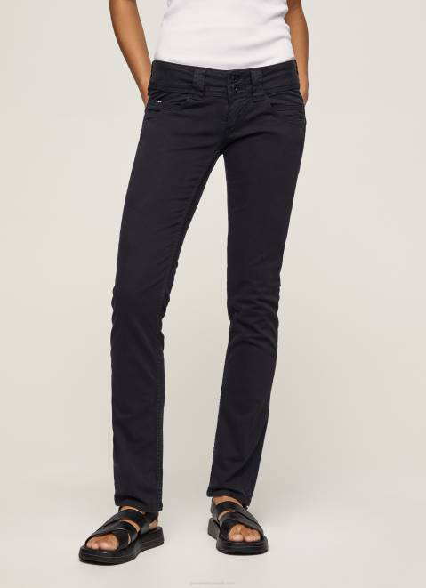 Pepe Jeans Venus Venus Straight Fit Low Waist Jeans Women Black Z22X298