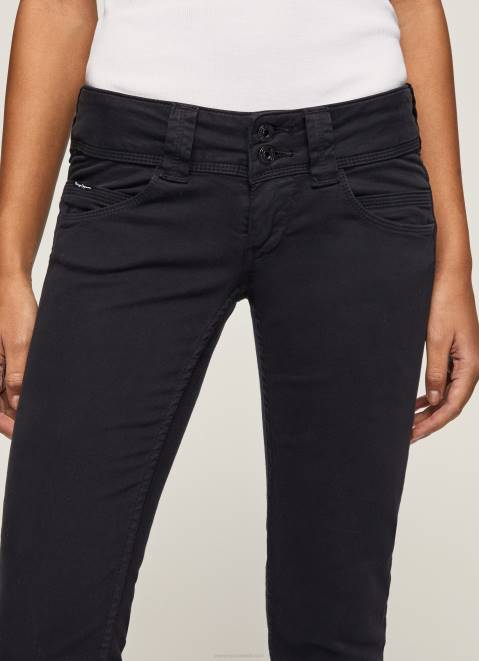 Pepe Jeans Venus Venus Straight Fit Low Waist Jeans Women Black Z22X298